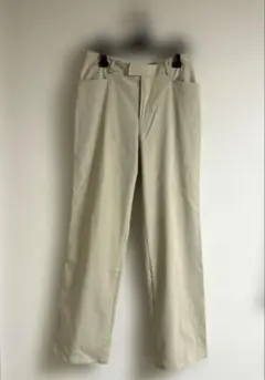 ベージュ スラックス フロントジッパー M