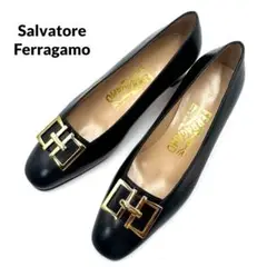 【極美品】SalvatoreFerragamo パンプス 23cm ブラック