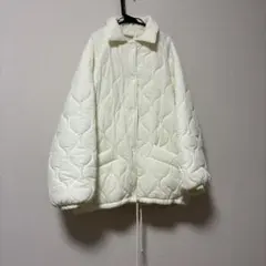 ほぼ未使用！ホワイト⭐︎キルティングコート⭐︎ボア