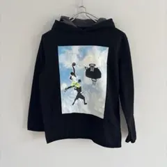 【140】OLD NAVY 吸汗速乾 バスケットボール パーカー ブラック