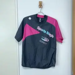 DESCENTE ウォームアップウェア M グレー/ピンク