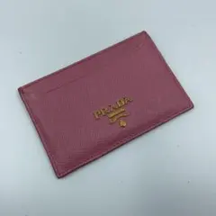 PRADA プラダ　カードケース　ヴィッテロ　ピンク　レザー
