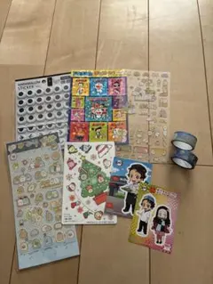 すみっこぐらし、ドラえもん、鬼滅の刃などシールセット