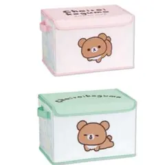 新品リラックマコリラックマフタ付き収納ボックスケーススツール