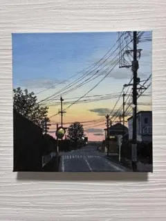 秋の夕暮れ 電柱