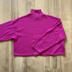 ZARA ピンク タートルネック ニット M
