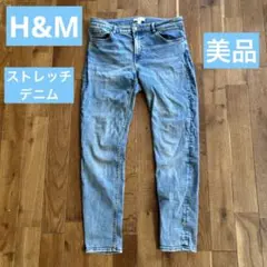 【美品】H&M ストレッチスキニーデニム プチサイズ 42P ライトブルーのサムネイル