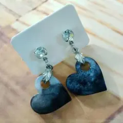 ハート型ピアス グラデーション レジンピアス