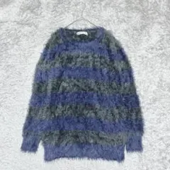 HONEY SUCKLE ROSEシャギーニットセーター長袖［L］グレー系