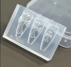 【新品】D.nail シリコンモールド クロス クロム　ネイル