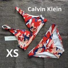 新品】カルバンクライン 水着 ビキニ カラフル　迷彩　XSのサムネイル