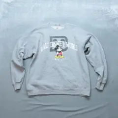 Disney 古着 A0407 スウェット L グレー ミッキーマウス