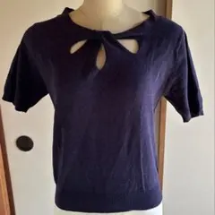 紫　半袖　ニット系