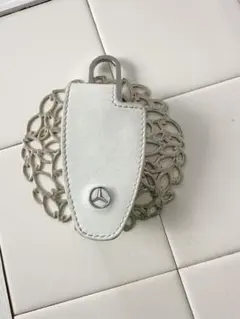 Mercedes-Benz ホワイトレザーキーホルダー純正