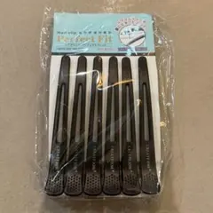 ヘアクリップ 6本セット 黒 ダッカール 前髪クリップ メイク 洗顔
