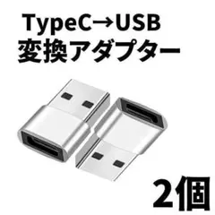 USB Type-C 変換 タイプC 変換アダプタ iPhone　2個 シルバーのサムネイル