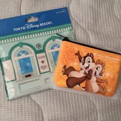 ランダムポーチ チケット柄 チップとデール