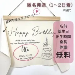 ゆうパケット⌇ 名入れ無料　バースデータペストリー　誕生日タペストリー　送料無料