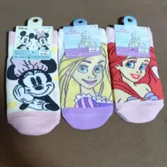 新品 ディズニー キッズ靴下 3足セット 13-16cm プリンセス