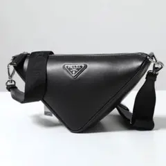新品正規品 PRADA レザー ショルダーバッグ Triangle