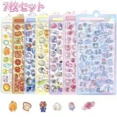 キャラクターシール　7枚セット　3Dステッカーズ　ぷっくりシール　ぷくぷくシール