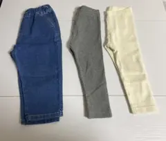 ユニクロ90 デニムパンツ レギンス セット
