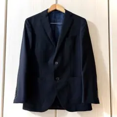 美品 スーツカンパニー ネイビー ビジネスジャケット(170cm 6Drop)