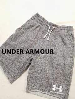 【アンダーアーマー】メンズ　ハーフパンツ　スウェット　シンプル　グレー　M