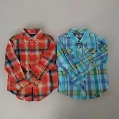 チェック柄 長袖シャツ　110cm　2点セット　Ralph Lauren他