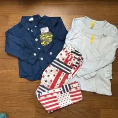 BREEZEネイビーシャツとロンT 長ズボン4点セット
