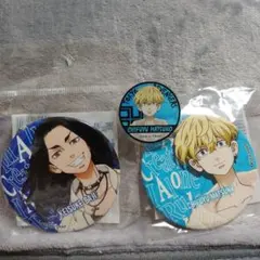 新品 東京リベンジャーズ 場地圭介 松野千冬 缶ミラー丸型 グッズ セット