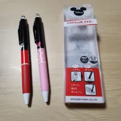 新品　三菱　ディズニー　ミッキー　ミニー　ボールペン　消せる　uni ball