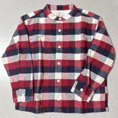 無印良品120サイズ 赤・紺・白 チェックシャツ
