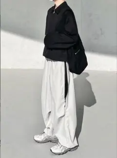 (美品) (youll) カーゴパンツ ワークパンツ ホワイト フリーサイズ