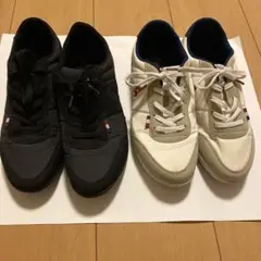 le coq sportif ブラックとホワイト スニーカー　2足