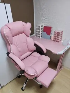 ピンク リクライニング ゲーミングチェア