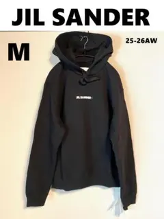【新品】JILSANDER ロゴスウェットパーカー Mサイズ メンズ 新品タグ付☆ Jil Sander ジルサンダー ボクシー ブランドロゴ