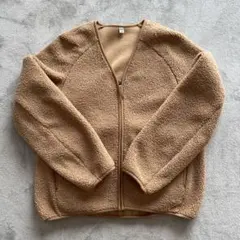 【美品】UNIQLO ベージュ フリースジャケット Mサイズ