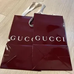 GUCCI ボルドー紙袋 2枚セット