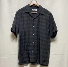 アーバンリサーチ　SONNY LABEL オープンカラーシャツ　開襟シャツ　黒のサムネイル
