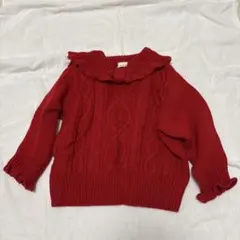 futafuta ニット 100 数回のみ着用 トップス 赤