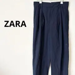 ZARA パンツ　紺　スラックス　スーツ　無地　シンプル　ビジネス　S