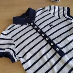BURBERRY BLUE LABEL ストライプ デザインポロシャツ ３８