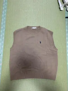 U.S. POLO ASSN. ノースリーブセーター LL ブラウン