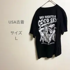 USA古着 BAD HABITS & GOOD SEX Tシャツ Ｌサイズ