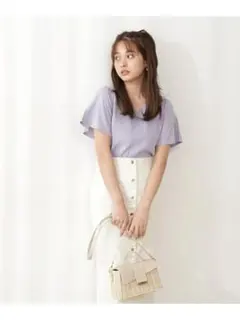 PROPORTION BODY DRESSING フレアスリーブVネックニット