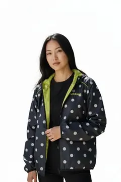 【訳アリ】adidas 水玉模様 フード付きジャケット