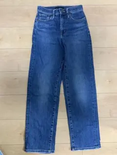 UNIQLO ストレートデニム ハイウエスト ブルー S