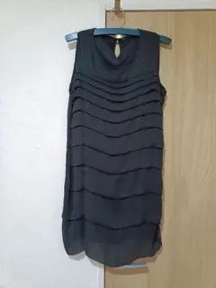 ZARA BASIC ブラック ノースリーブドレス L