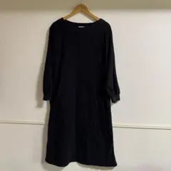studio CLIP 黒 ひざ丈ワンピース